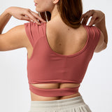 Polera Crop Kala Aloe Coral Bsoul