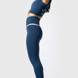Calza Ankle Bianca Aloe Azul Bsoul