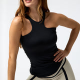 Polera Asymetric Aloe Negra Bsoul