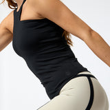 Polera Asymetric Aloe Negra Bsoul