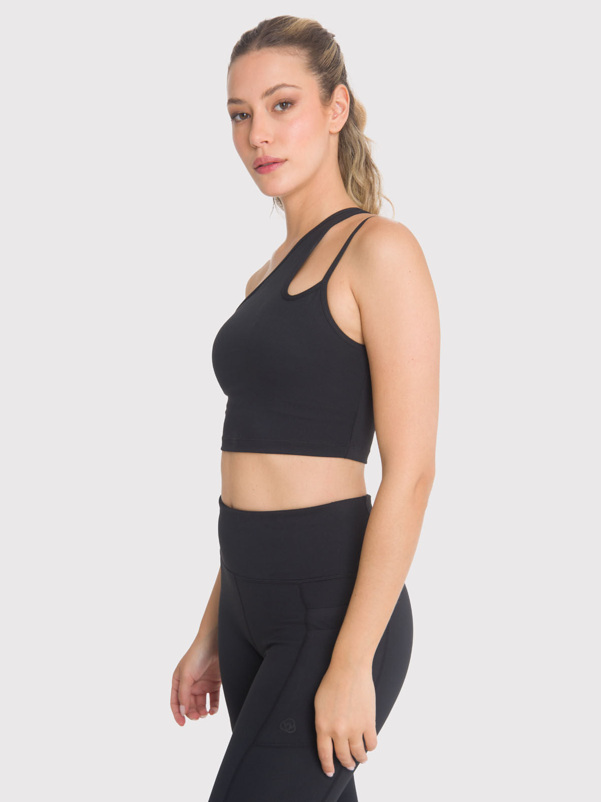 Peto Mujer One Shoulder Negro Bsoul