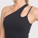 Peto Mujer One Shoulder Negro Bsoul