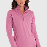 Polerón Mujer Half Zip Rosado Bsoul
