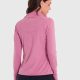 Polerón Mujer Half Zip Rosado Bsoul