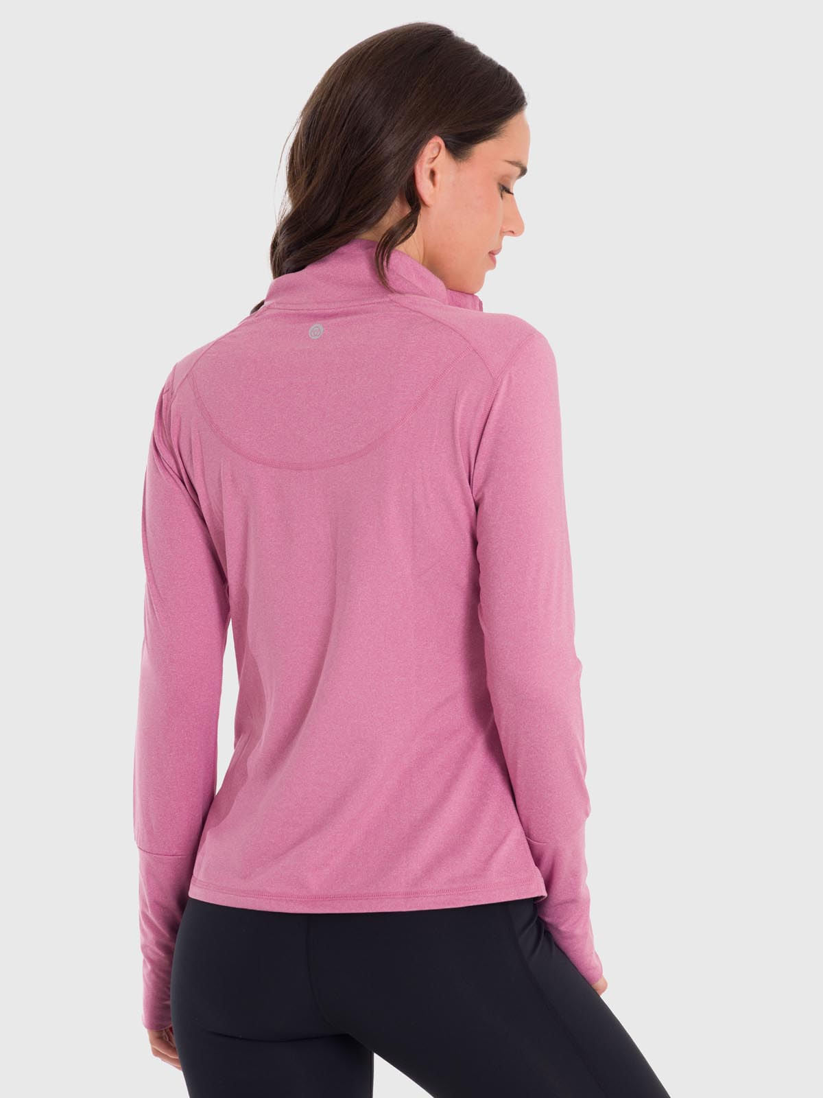 Polerón Mujer Half Zip Rosado Bsoul