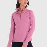 Polerón Mujer Half Zip Rosado Bsoul