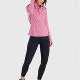 Polerón Mujer Half Zip Rosado Bsoul