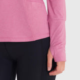 Polerón Mujer Half Zip Rosado Bsoul