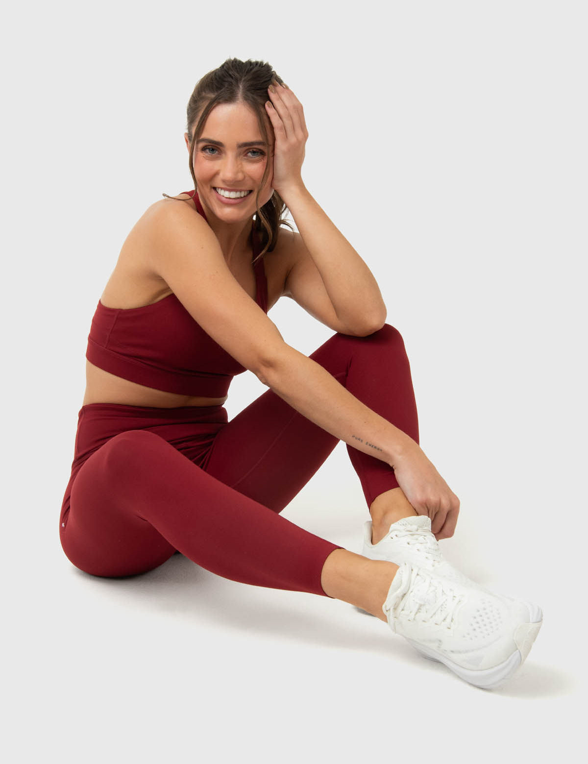 Calza Mujer Ankle Leg Emma Granate Bsoul